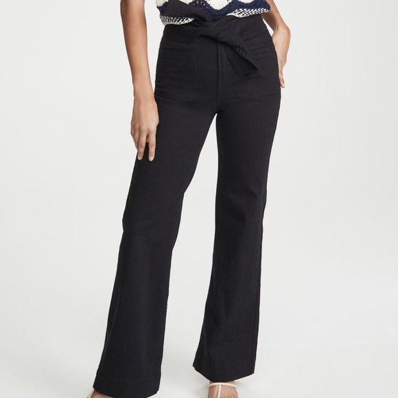 tie high waisted jeans